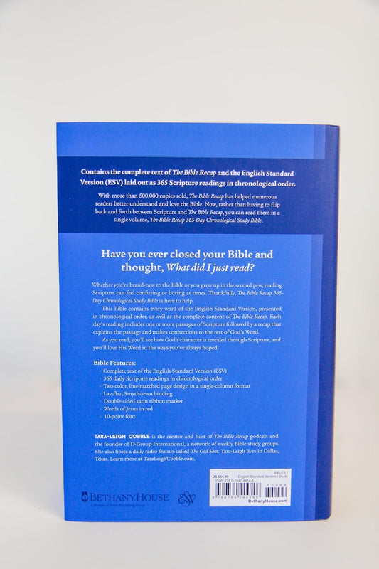 The Bible Recap 365-Day Chronological Study Bible: English Standard Version (ESV) - Tara-Leigh Cobble - Hardcover