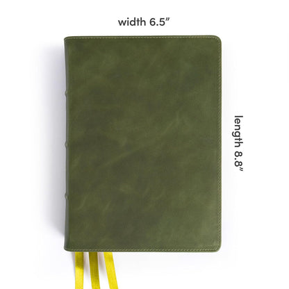 CSB She Reads Truth Bible (Holman Handcrafted Collection, Olive Premium Calfskin) - Leather Bound